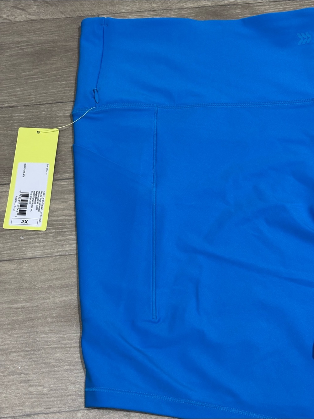 All In Motion Women's High-Rise Bike Shorts With Pockets Blue Size 2X - Picture 11 of 14
